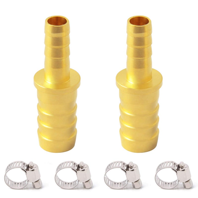 Metaland ميتالاند النحاس خرطوم بارب المخفض 3/8 "إلى 3/16" خرطوم معرف تقليل خرطوم الشائكة الربط مندر المقرنة Warter الوقود الهواء (حزمة من 2) - Image 1